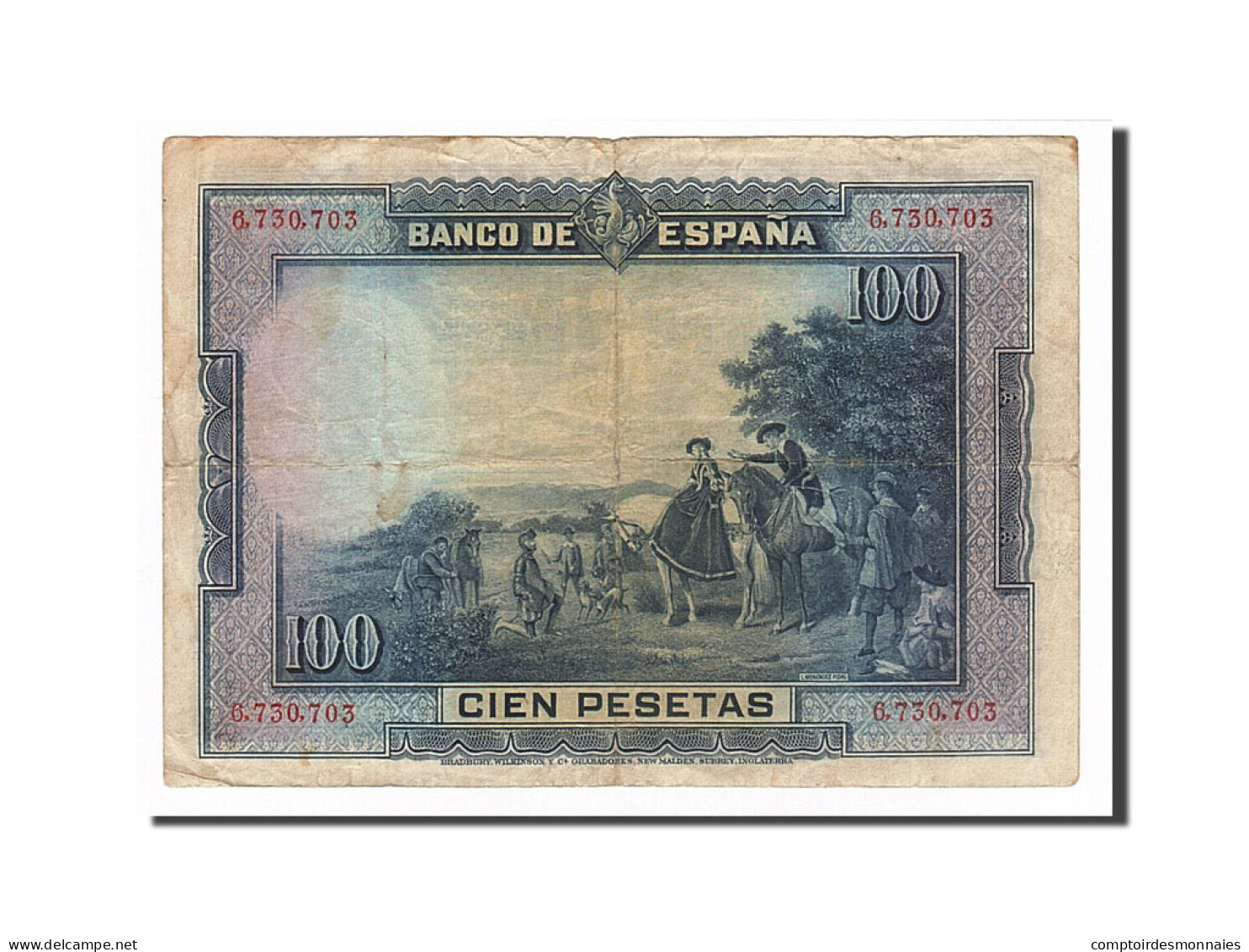 Billet, Espagne, 100 Pesetas, 1928, 1928-08-15, TB - 100 Peseten