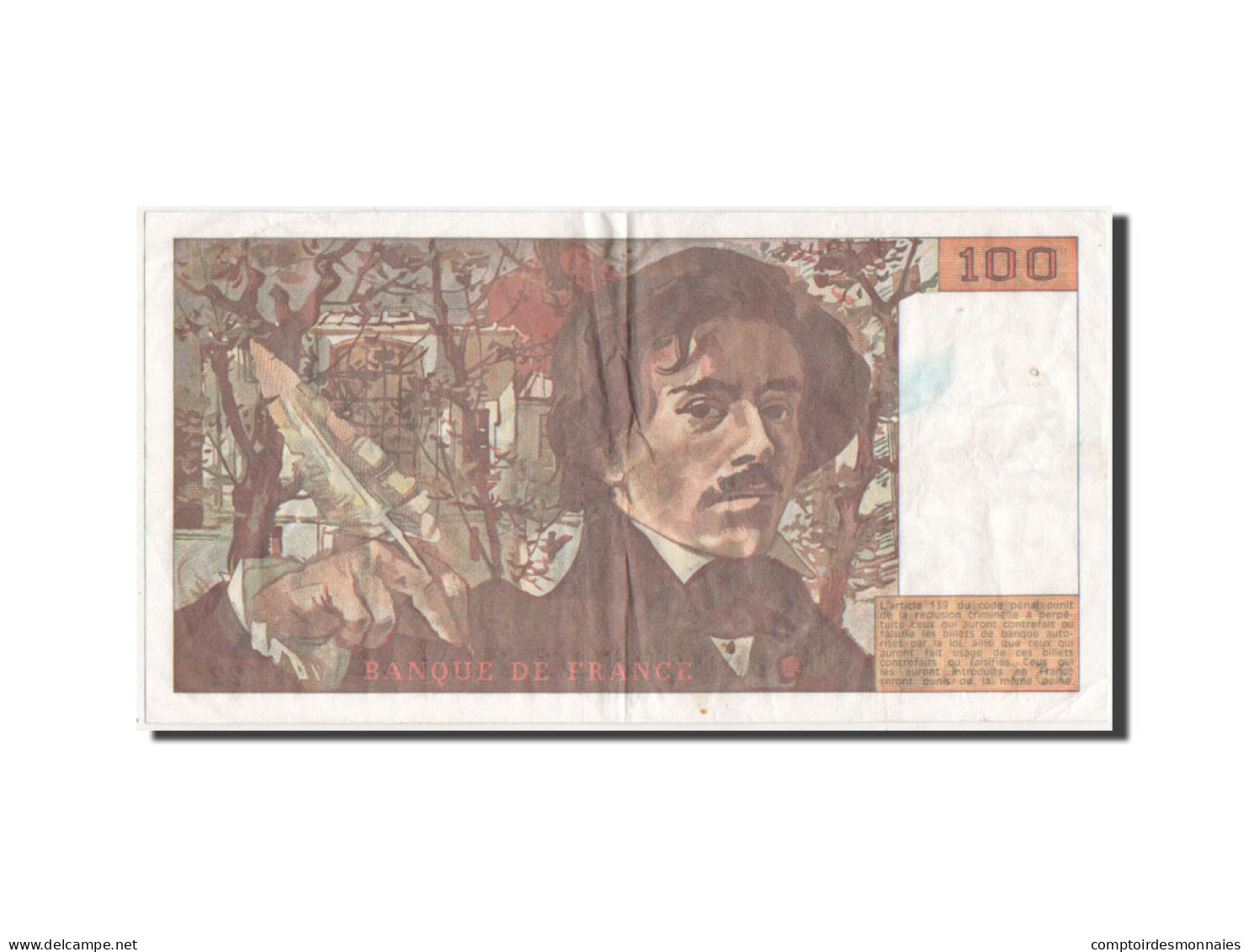 Billet, France, 100 Francs, 100 F 1978-1995 ''Delacroix'', 1987, TTB - 100 F 1978-1995 ''Delacroix''