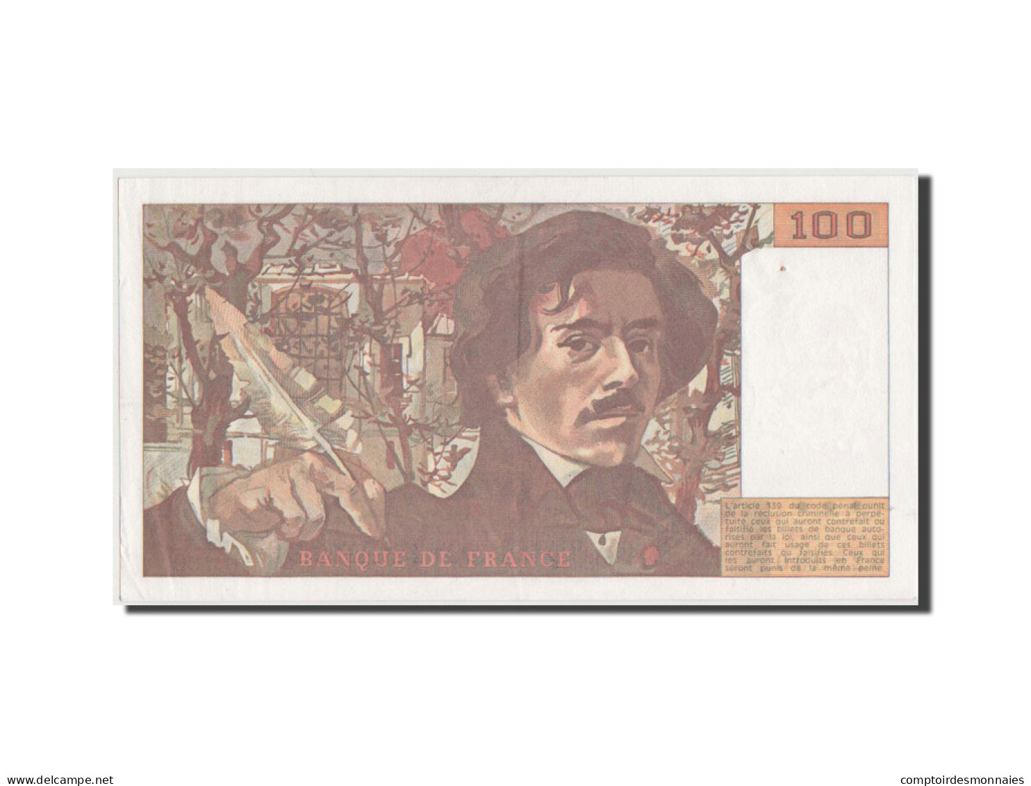 Billet, France, 100 Francs, 100 F 1978-1995 ''Delacroix'', 1988, TTB+ - 100 F 1978-1995 ''Delacroix''