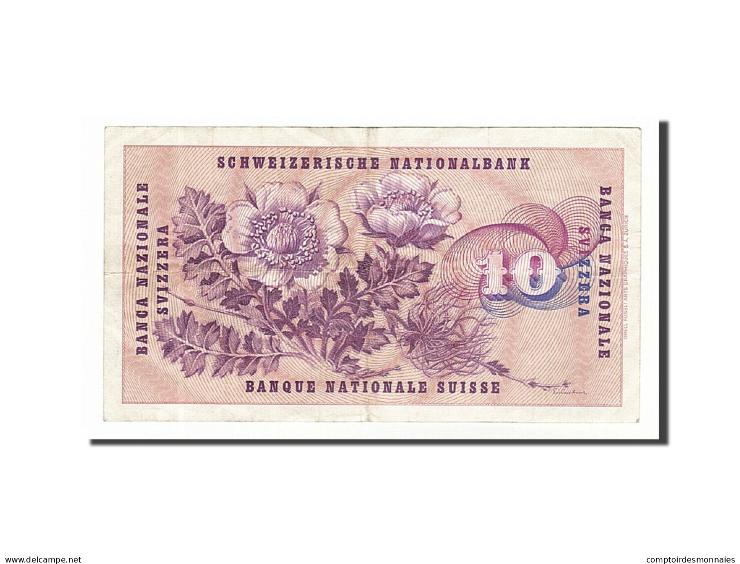 Billet, Suisse, 10 Franken, 1956, 1956-11-29, TTB - Switzerland