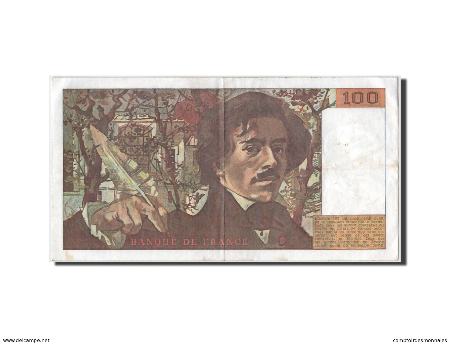 Billet, France, 100 Francs, 100 F 1978-1995 ''Delacroix'', 1981, TTB - 100 F 1978-1995 ''Delacroix''