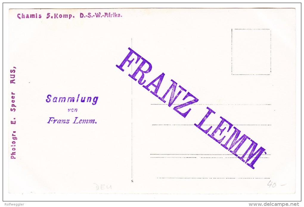 AK Afrika - Seltene Postkarte Deutsch Südwest Afrika - Chamis 5. Komp. Ungebraucht - Namibie