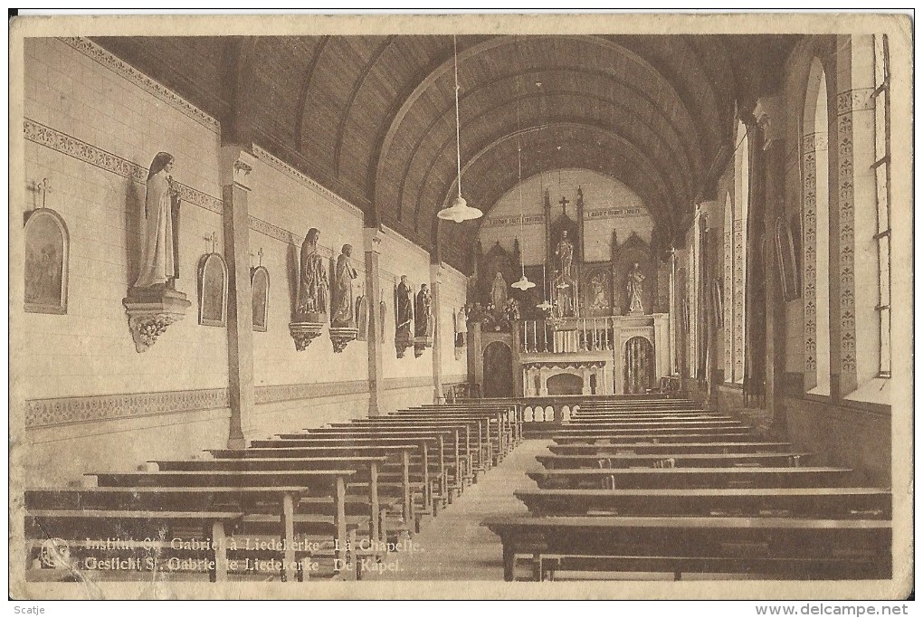 Liedekerke.  -  Institut Des Frères De St-Gabriel;   De Kapel  /  La Chapelle;   1920   Naar Baasrode - Denderleeuw