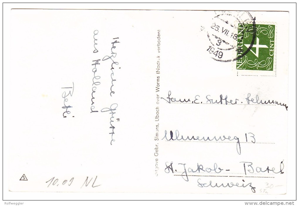 AK NL - Terwinselen - Mine Wilhelmina - Ges. 26.7.1949 Nach Basel - Kerkrade