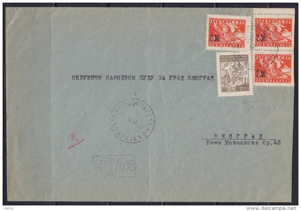 7173. Yugoslavia, 1946, R-letter - Covers & Documents