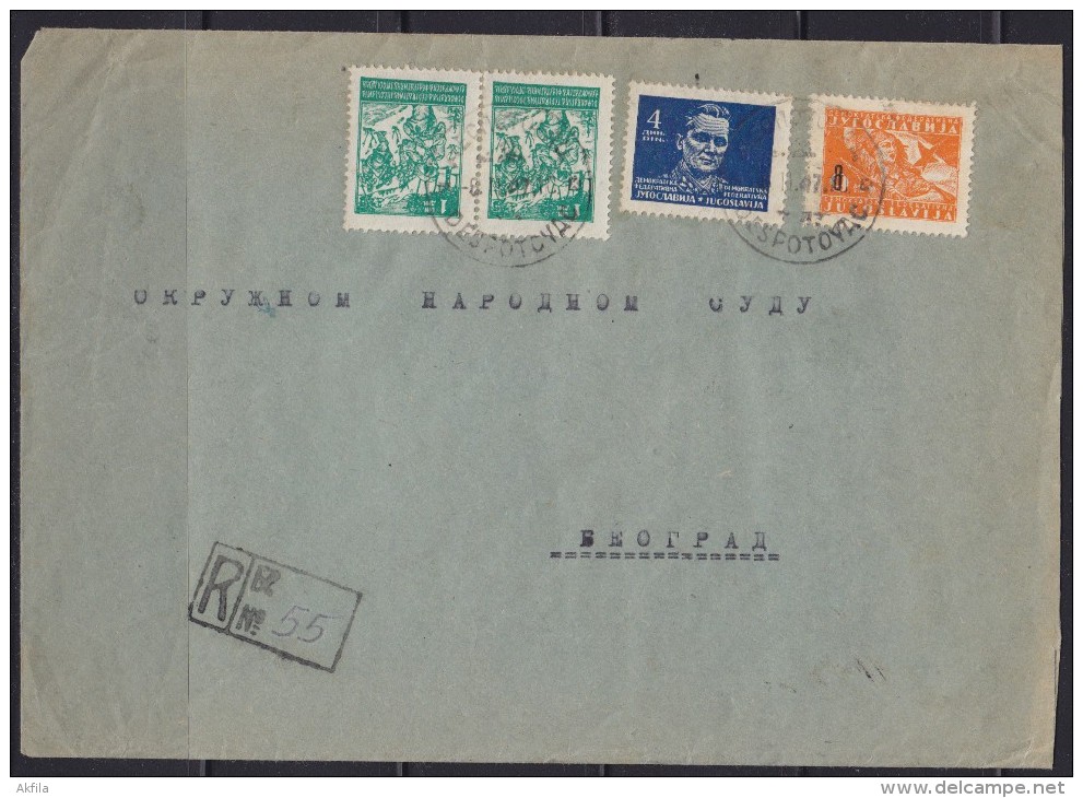 7174. Yugoslavia, 1947, R-letter - Covers & Documents