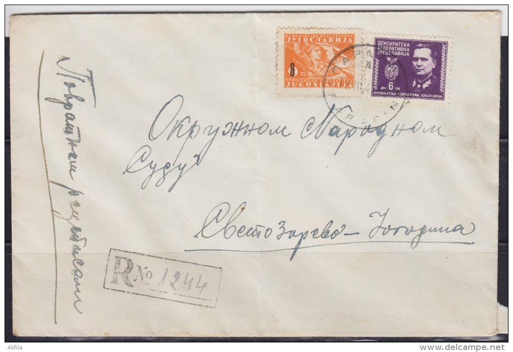 7175. Yugoslavia, 1947, R-letter - Covers & Documents