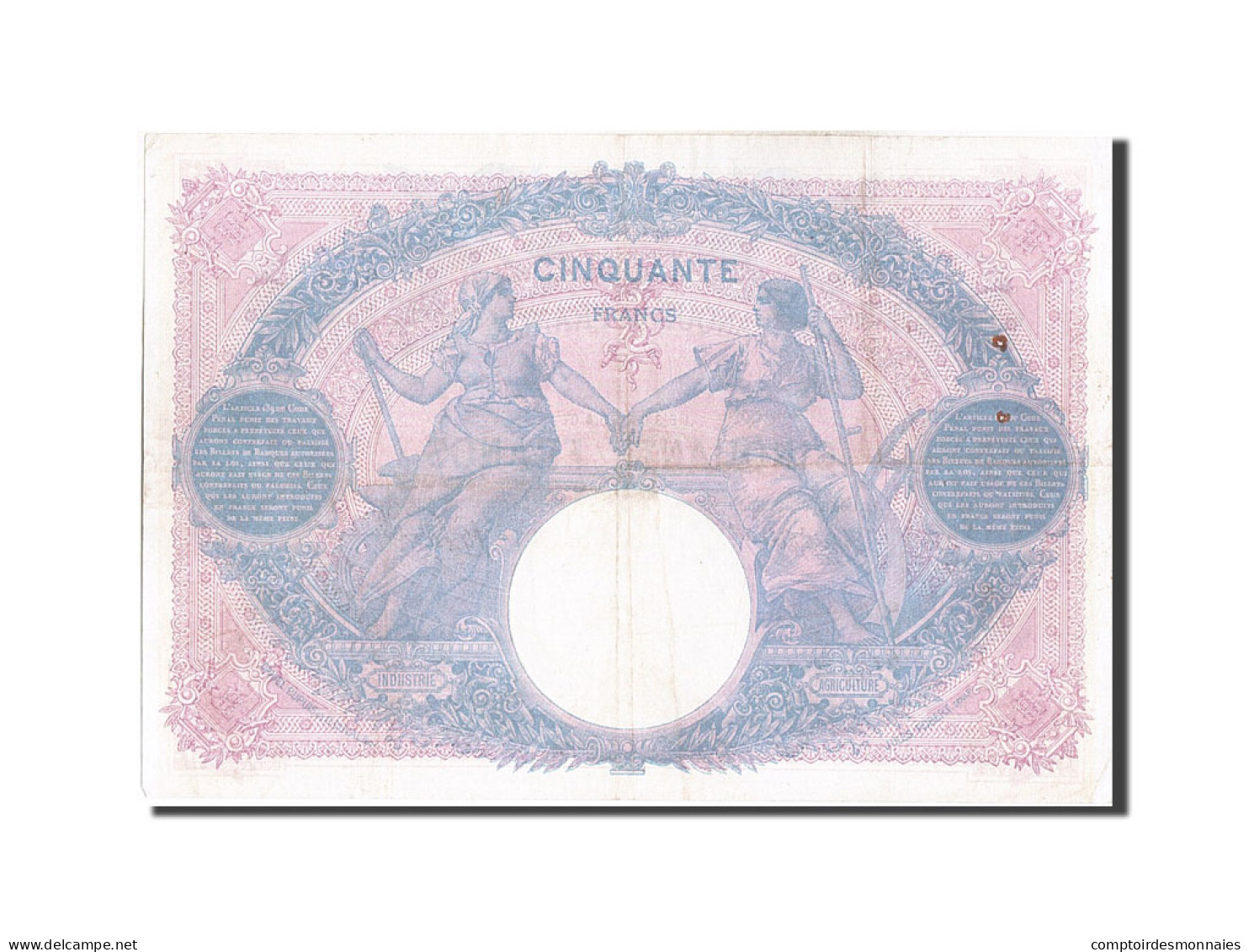 Billet, France, 50 Francs, 50 F 1889-1927 ''Bleu Et Rose'', 1915, 1915-04-06 - 50 F 1889-1927 ''Bleu Et Rose''