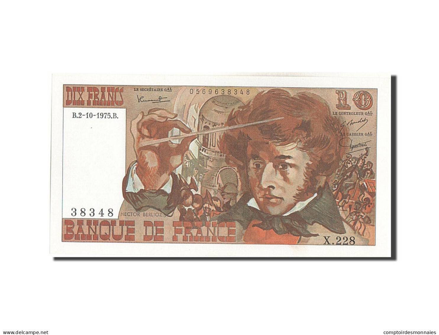 Billet, France, 10 Francs, 10 F 1972-1978 ''Berlioz'', 1975, 1975-10-02, NEUF - 10 F 1972-1978 ''Berlioz''