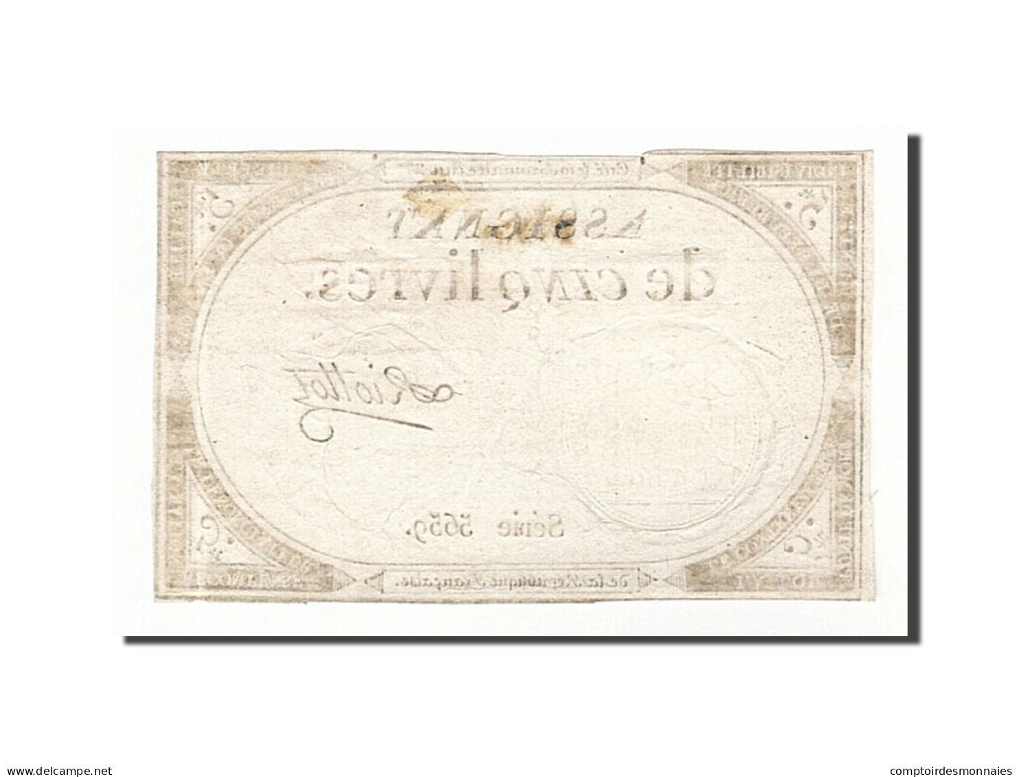 Billet, France, 5 Livres, 1793, Riottot, TTB, KM:A76, Lafaurie:171 - Assignats & Mandats Territoriaux