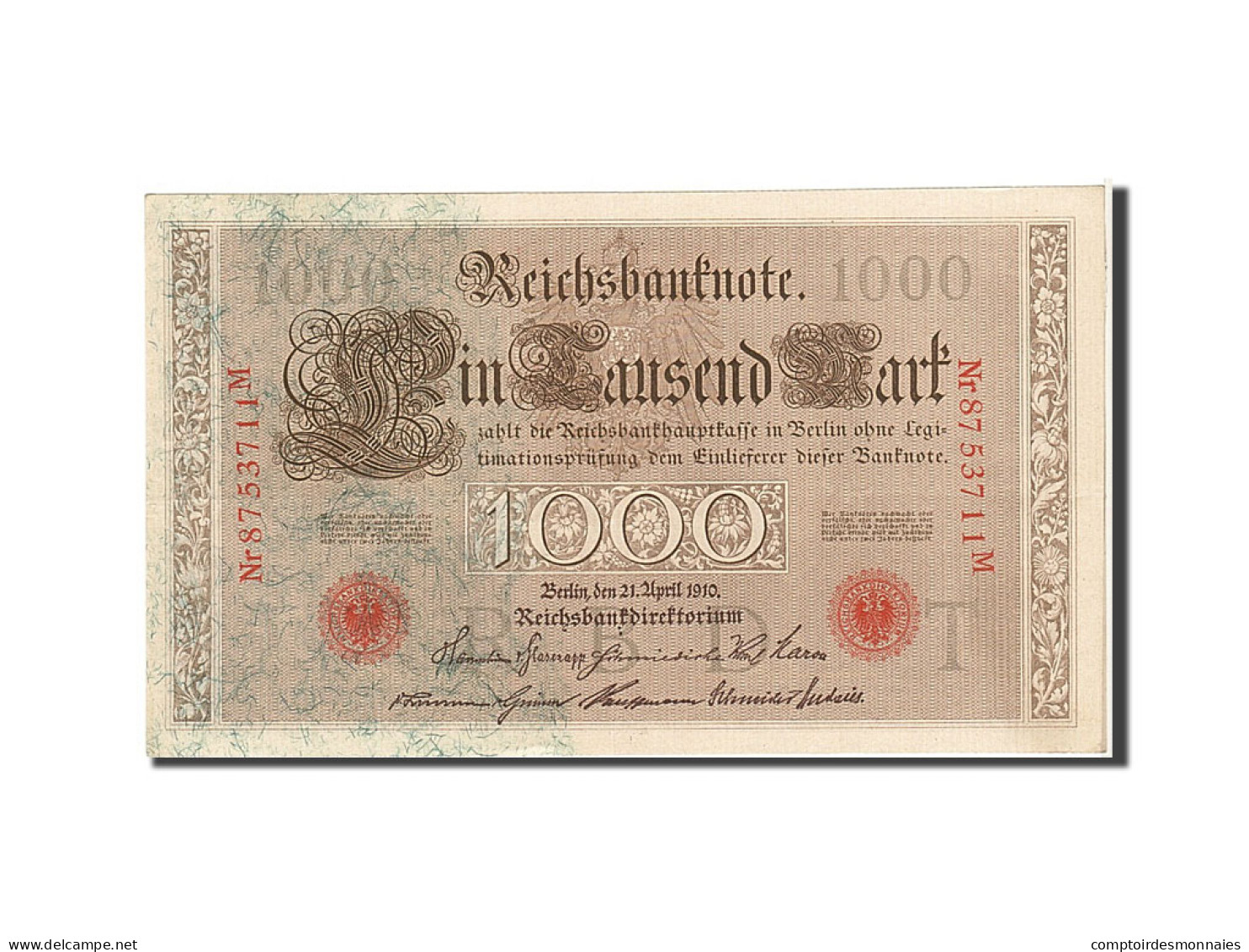 Billet, Allemagne, 1000 Mark, 1910, KM:44b, SPL - 1.000 Mark