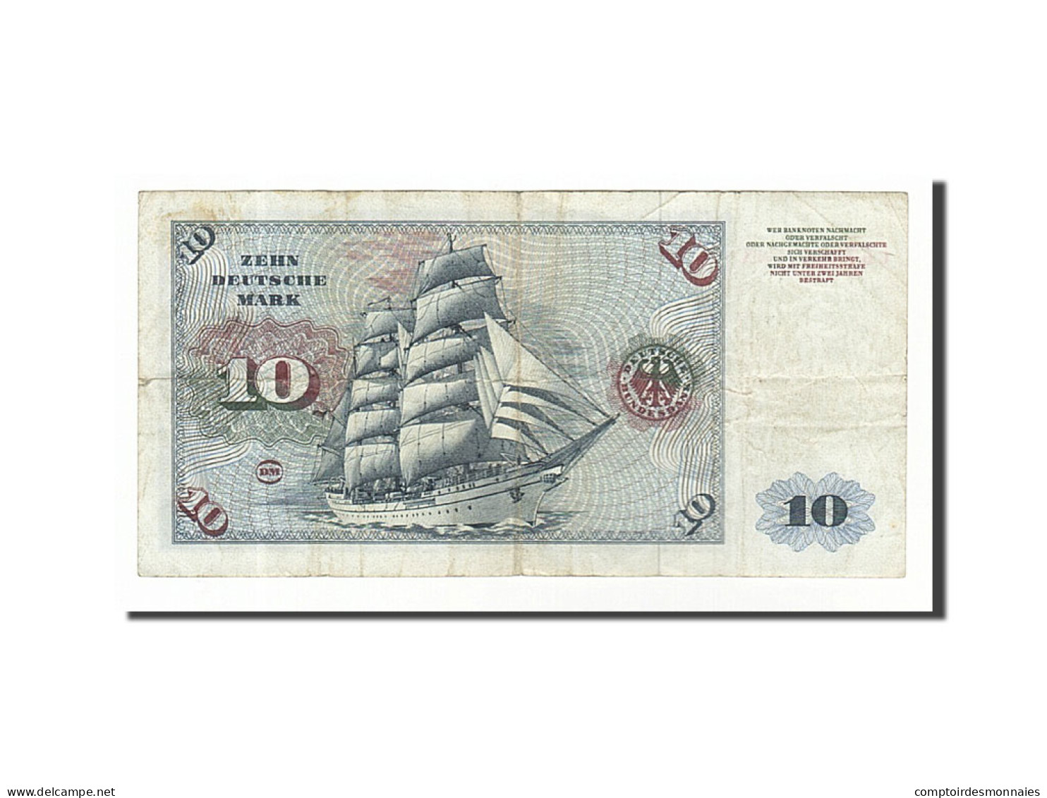 Billet, République Fédérale Allemande, 10 Deutsche Mark, 1970, 1970-01-02, TB - 10 Deutsche Mark