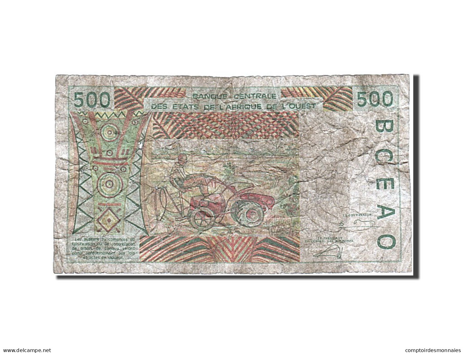 Billet, West African States, 500 Francs, 2002, B - Otros – Africa