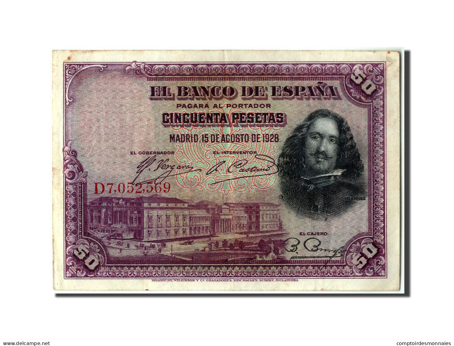 Billet, Espagne, 50 Pesetas, 1928, 1928-08-15, SUP - 50 Pesetas