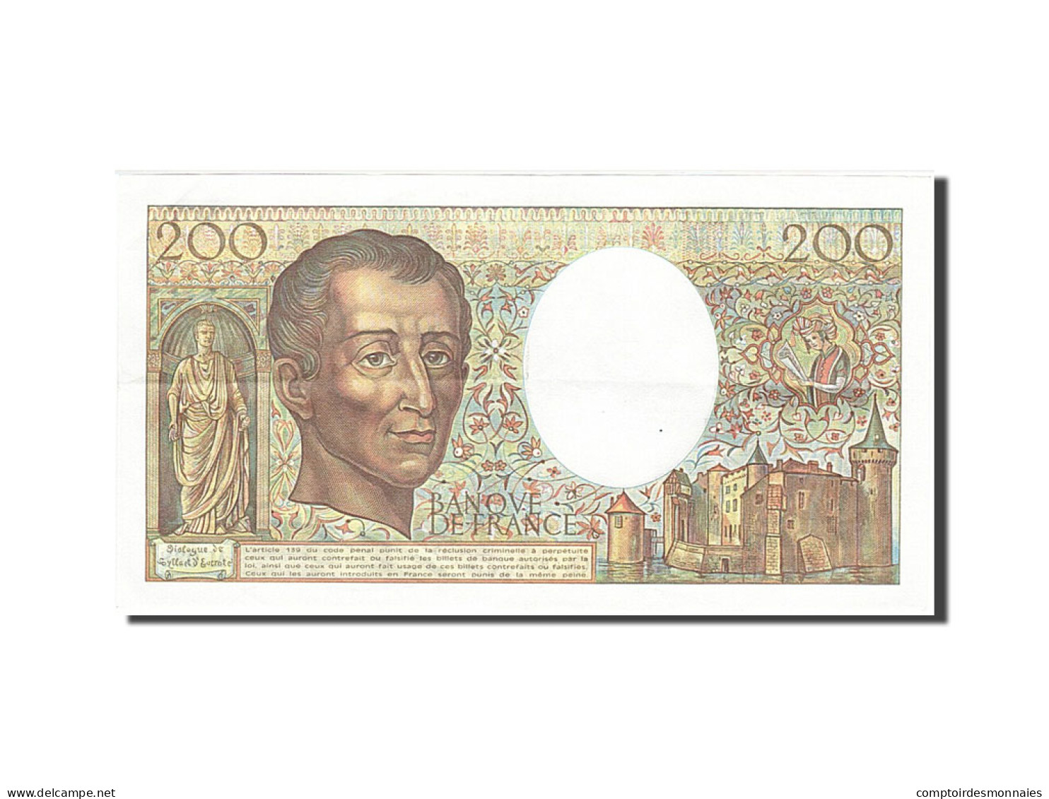 Billet, France, 200 Francs, 200 F 1981-1994 ''Montesquieu'', 1986, TTB+ - 200 F 1981-1994 ''Montesquieu''