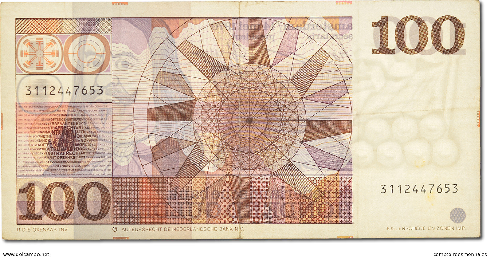 Billet, Pays-Bas, 100 Gulden, 1970, TTB - 100 Florín Holandés (gulden)