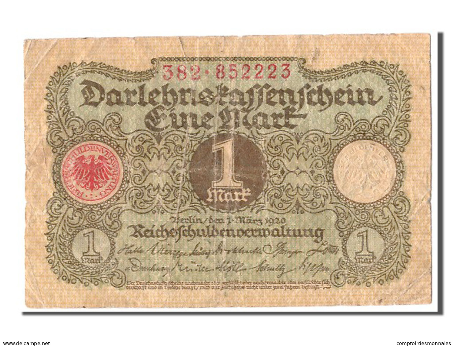 Billet, Allemagne, 1 Mark, 1920, 1920-03-01, TB+ - Administración De La Deuda