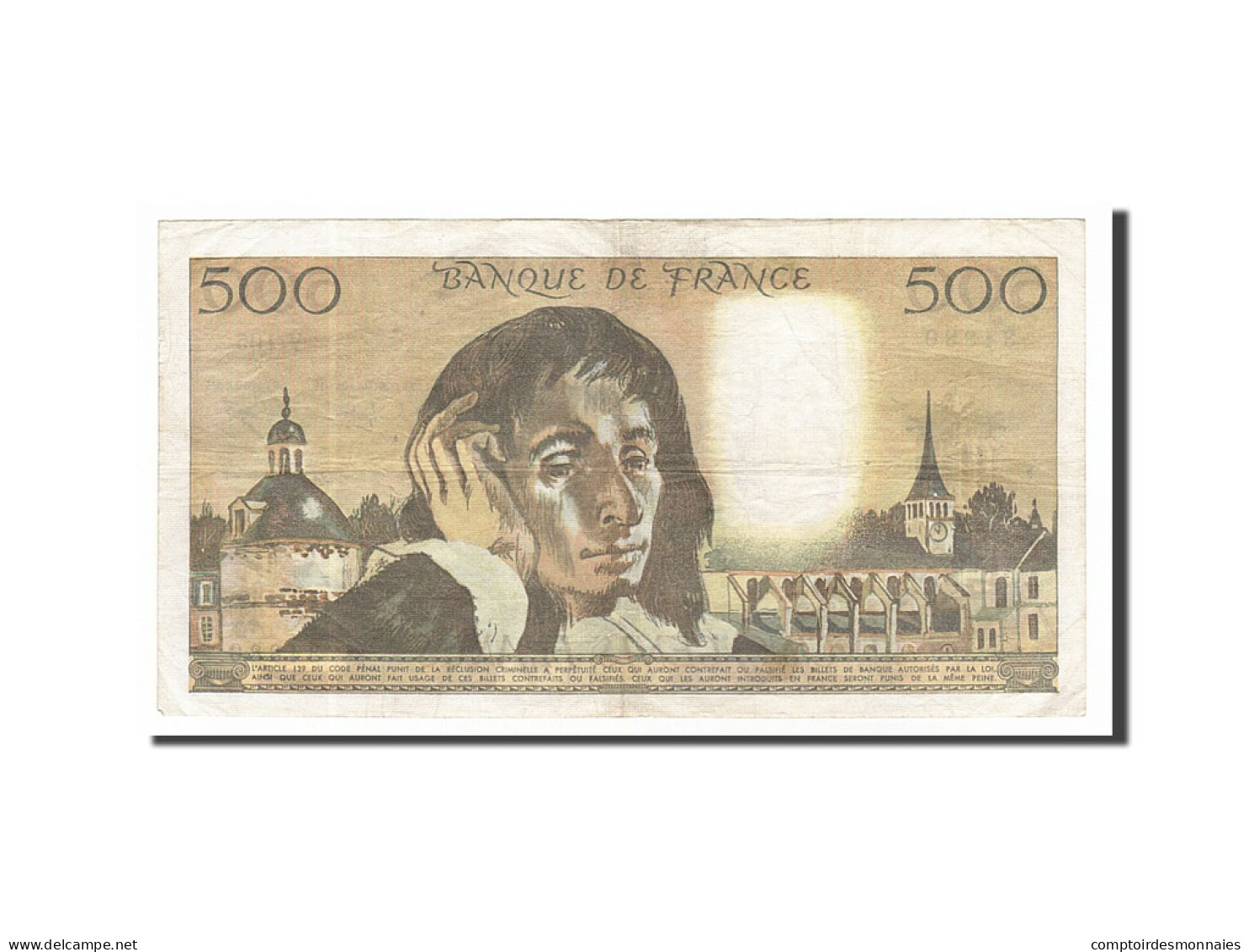 Billet, France, 500 Francs, 500 F 1968-1993 ''Pascal'', 1979, 1979-06-07, TTB - 500 F 1968-1993 ''Pascal''