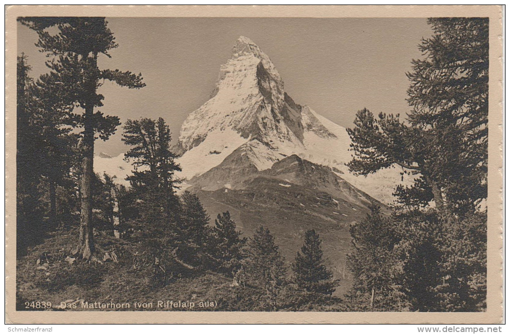 AK Matterhorn Von Riffelalp Bei Zermatt Findelbach Gornergrat Rotenboden Riffelberg Täsch St. Niklaus Visp Brig Wallis - Täsch