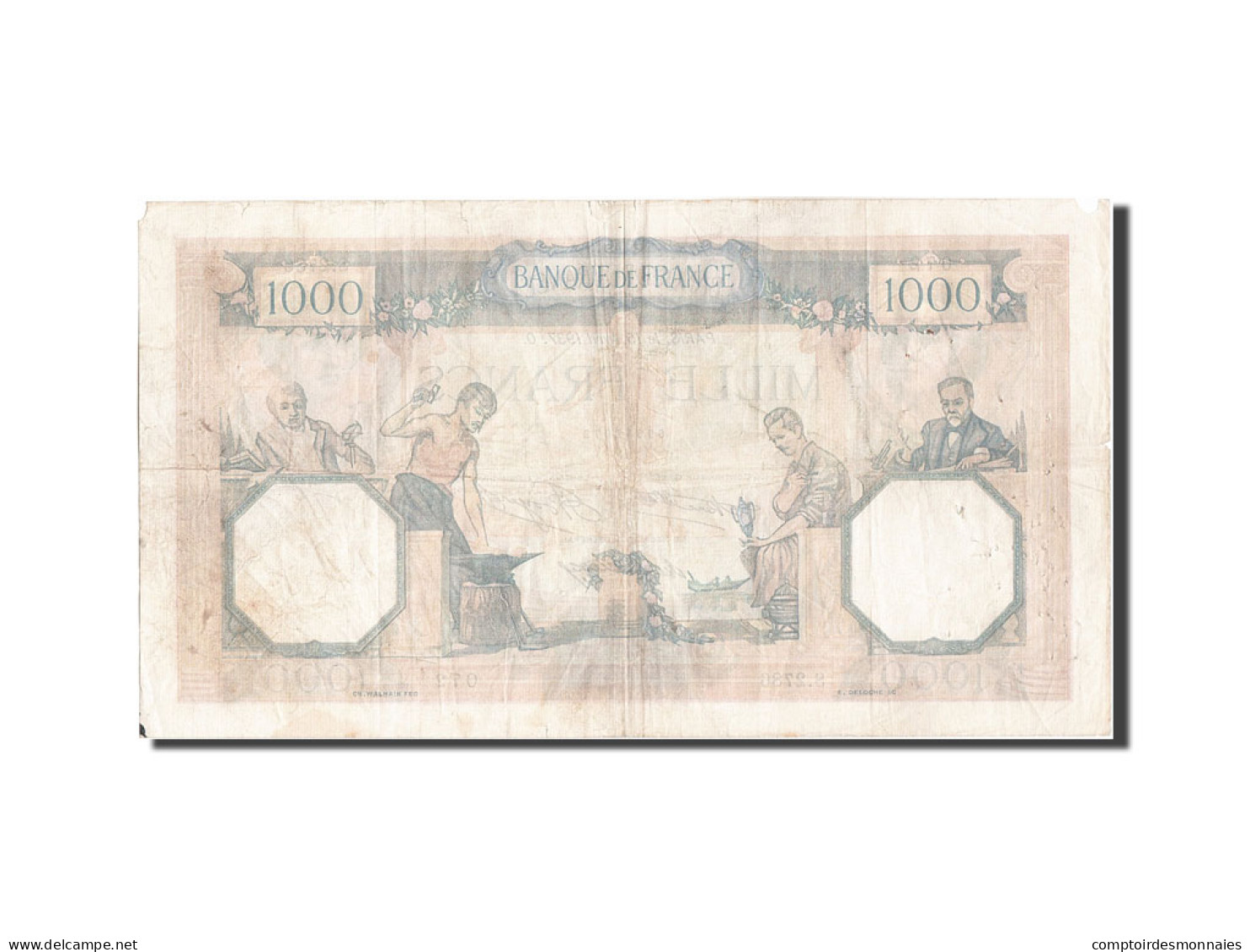 Billet, France, 1000 Francs, 1 000 F 1927-1940 ''Cérès Et Mercure'', 1937 - 1 000 F 1927-1940 ''Cérès Et Mercure''