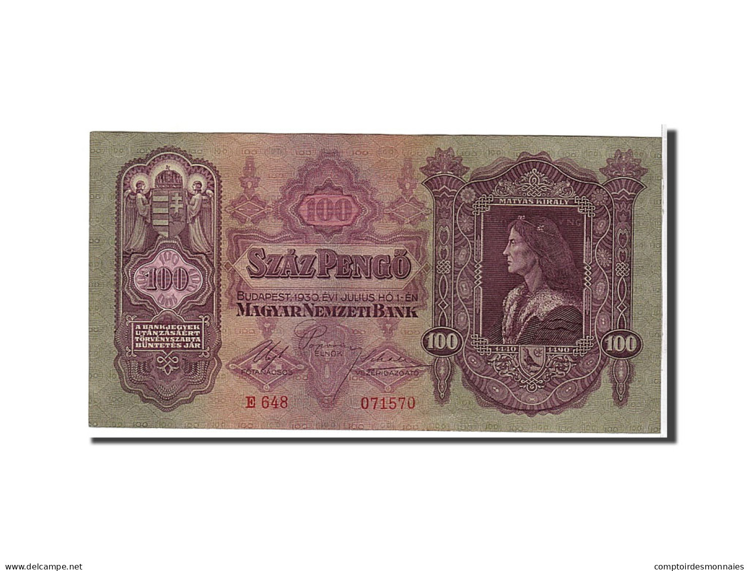 Billet, Hongrie, 100 Pengö, 1930, KM:112, SUP - Ungarn
