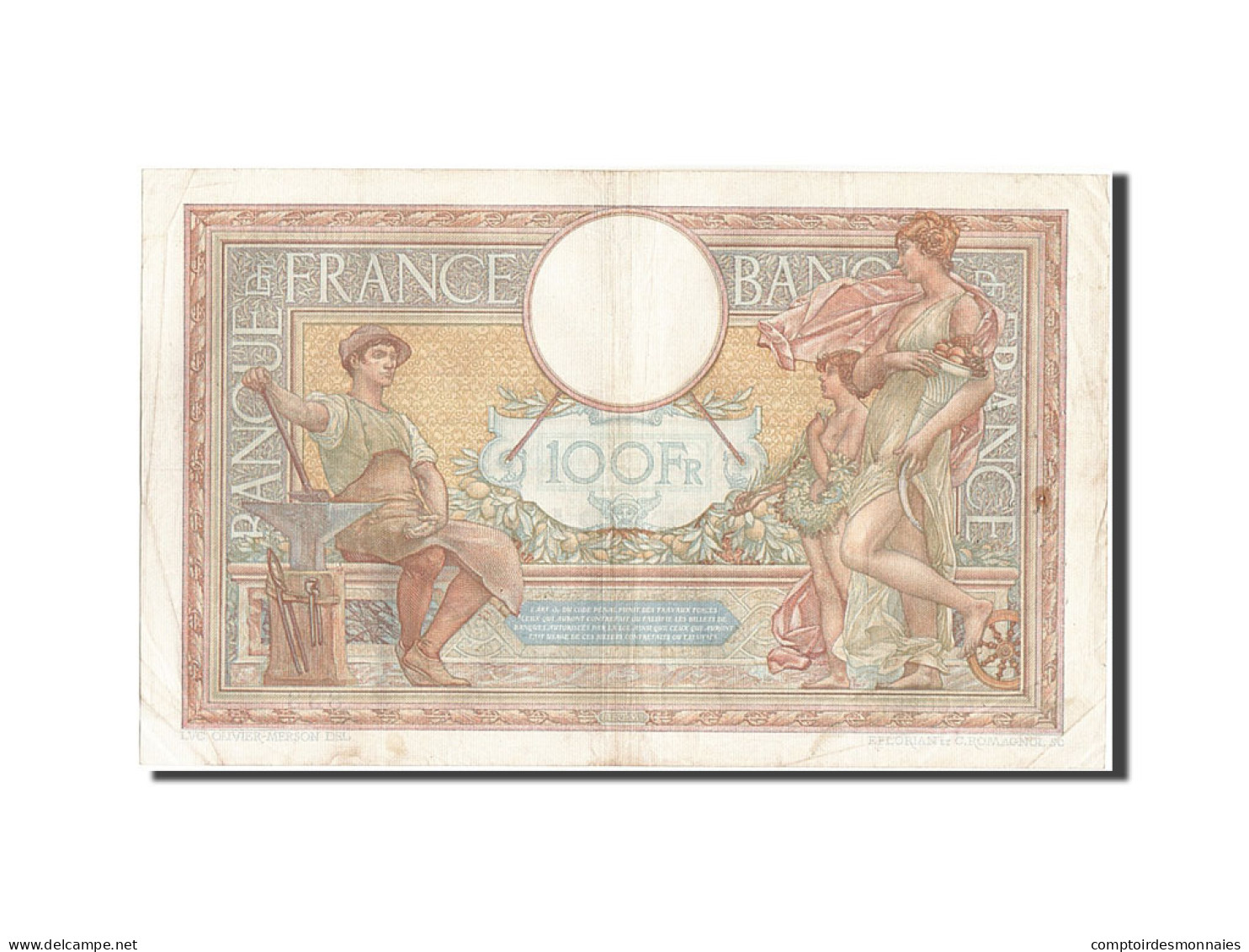 Billet, France, 100 Francs, 100 F 1908-1939 ''Luc Olivier Merson'', 1938 - 100 F 1908-1939 ''Luc Olivier Merson''