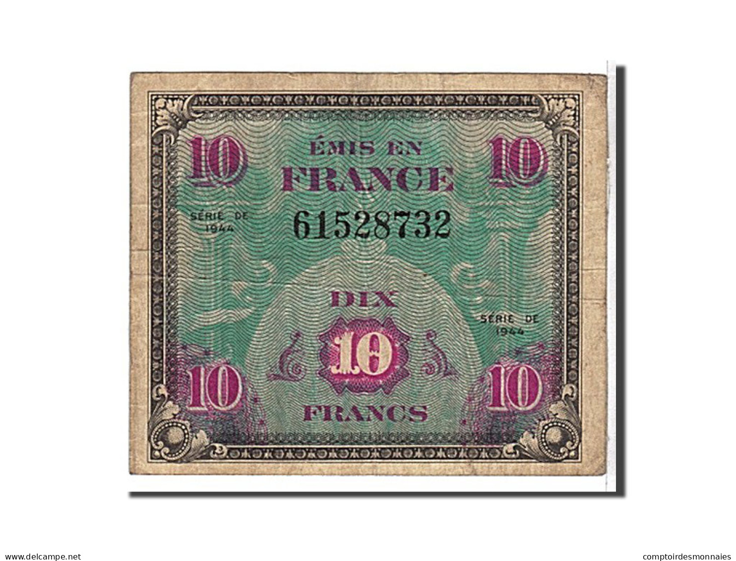 Billet, France, 10 Francs, 1944 Flag/France, 1944, TB+ - 1944 Flag/France