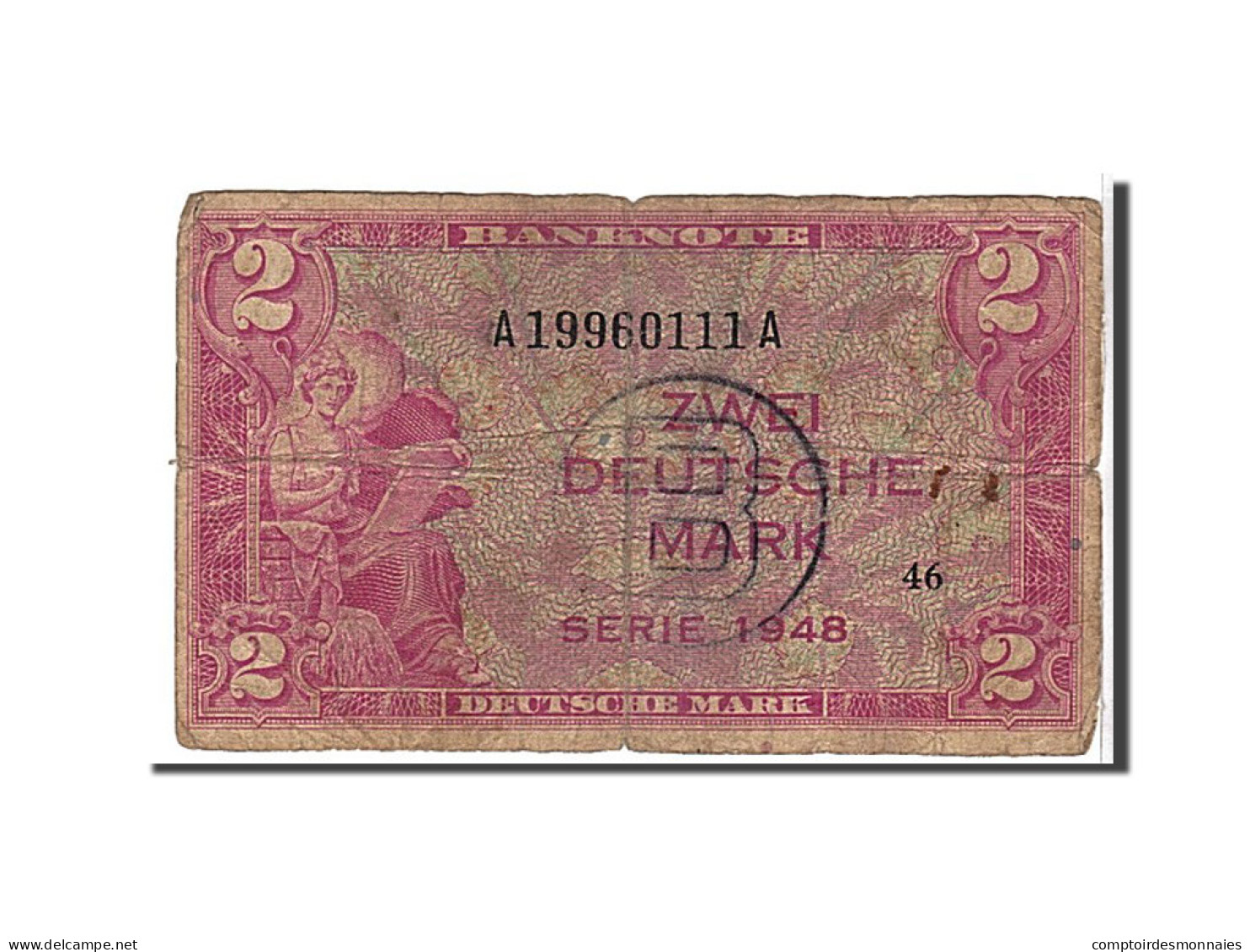 Billet, République Fédérale Allemande, 2 Deutsche Mark, 1948, B - Altri & Non Classificati