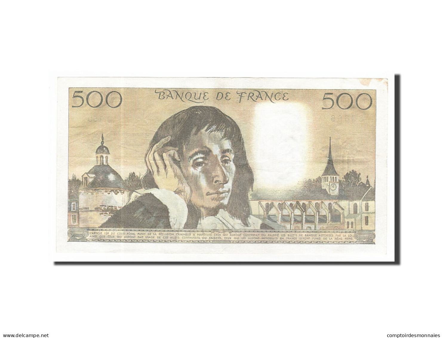 Billet, France, 500 Francs, 500 F 1968-1993 ''Pascal'', 1982, 1982-08-05, TTB+ - 500 F 1968-1993 ''Pascal''