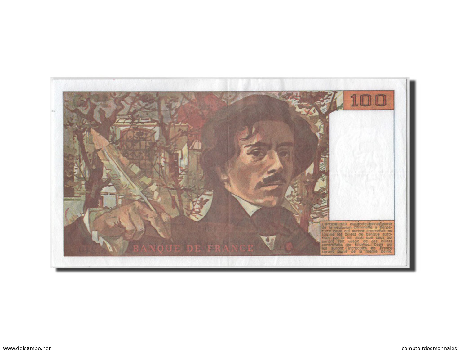 Billet, France, 100 Francs, 100 F 1978-1995 ''Delacroix'', 1993, TTB+ - 100 F 1978-1995 ''Delacroix''