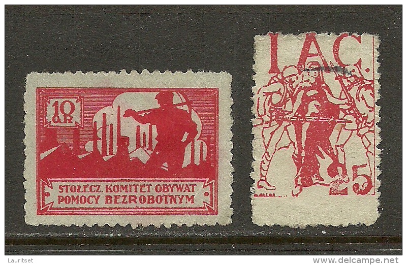 Poland Polska Charity Wohlfahrt 2 Stamps - Vignetten