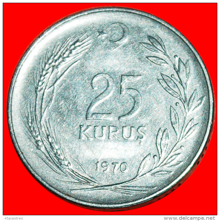 * ROUGH GROUND  TURKEY 25 KURUS 1970  LOW START NO RESERVE! - Turkije