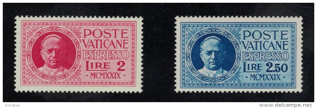 Vaticano 1929 Espresso – Conciliazione L. 2 E L. 2,50 – MNH VF ** – Firmato Vignati – Rif. 1505002 - Urgente
