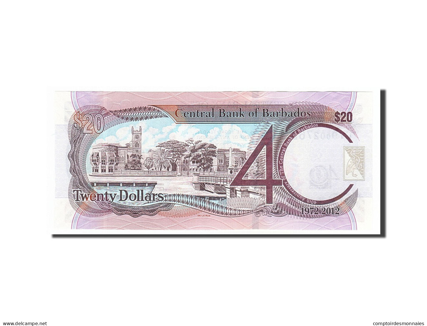 Billet, Barbados, 20 Dollars, 2012, 2012-05-02, NEUF - Barbados (Barbuda)