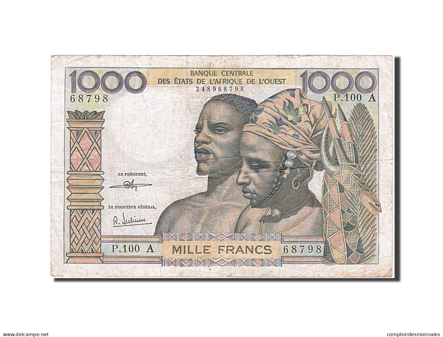 Billet, West African States, 1000 Francs, 1959, TB+ - Sonstige – Afrika