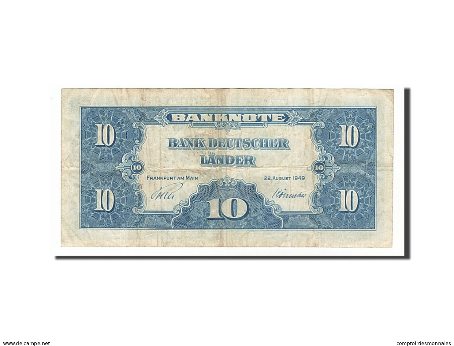 Billet, République Fédérale Allemande, 10 Deutsche Mark, 1949, 1949-08-22 - 10 Deutsche Mark