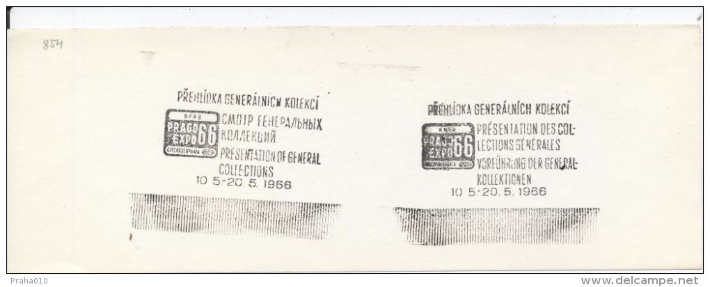 J0783 - Czechoslovakia (1948-75) Control Imprint Stamp Machine (RR!): Presentation Of General Collections 1966 PragoExpo - Proofs & Reprints