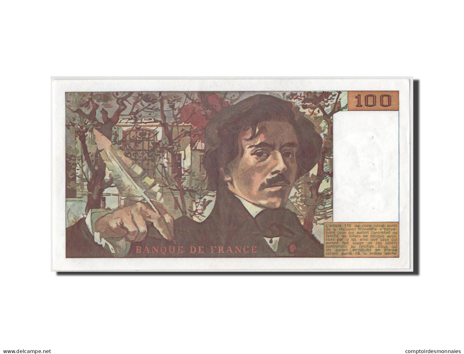 Billet, France, 100 Francs, 100 F 1978-1995 ''Delacroix'', 1983, SUP+ - 100 F 1978-1995 ''Delacroix''