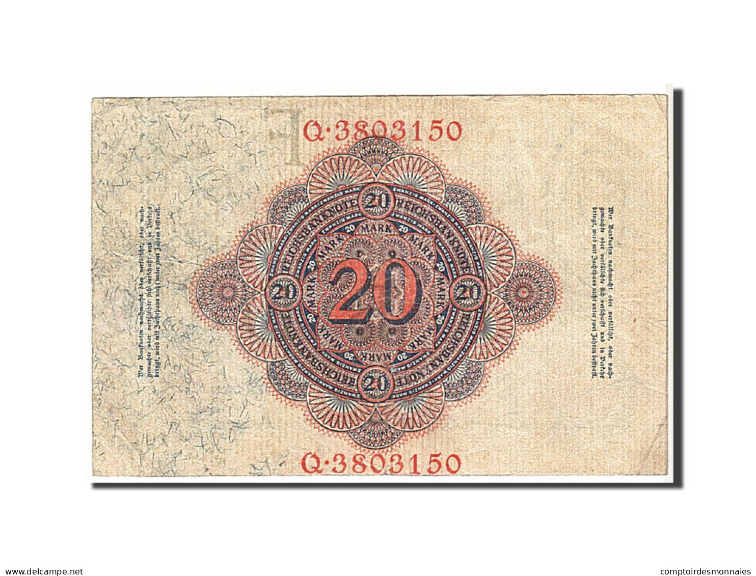 Billet, Allemagne, 20 Mark, 1914, TTB - 20 Mark