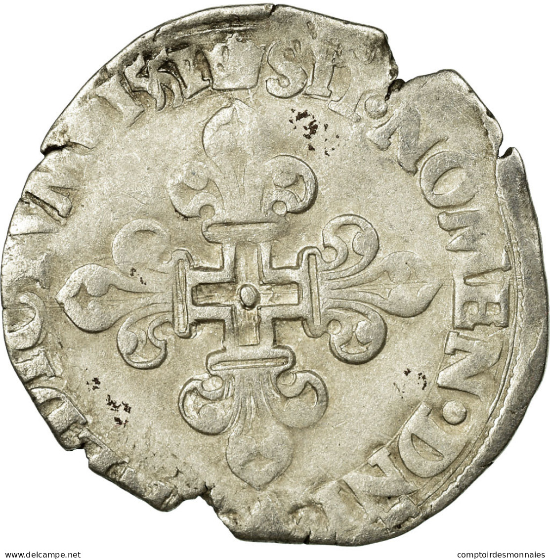 Monnaie, France, Demi Gros De Nesle, 1551, Paris, TB+, Argent, Sombart:4458. - 1547-1559 Enrico II