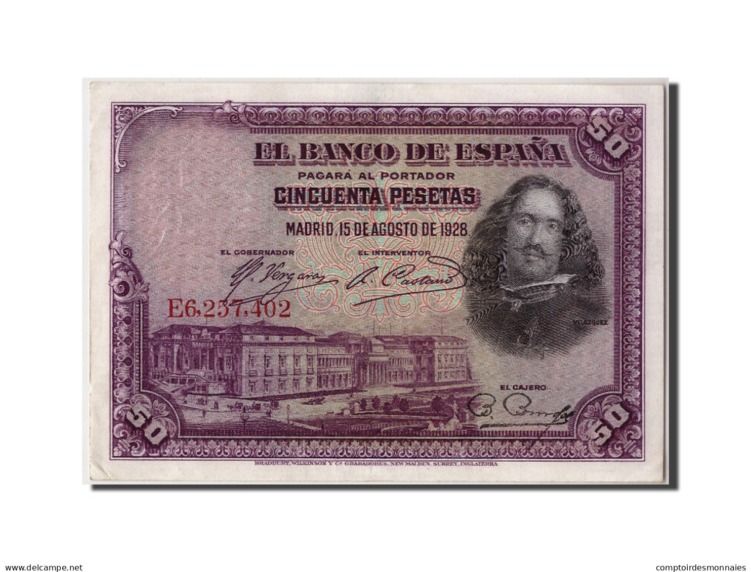 Billet, Espagne, 50 Pesetas, 1928, 1928-08-15, SUP+ - 50 Peseten