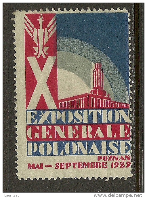 Reklamemarke 1929 Exposition Generale Polonaise In Poznan MNH - Vignette