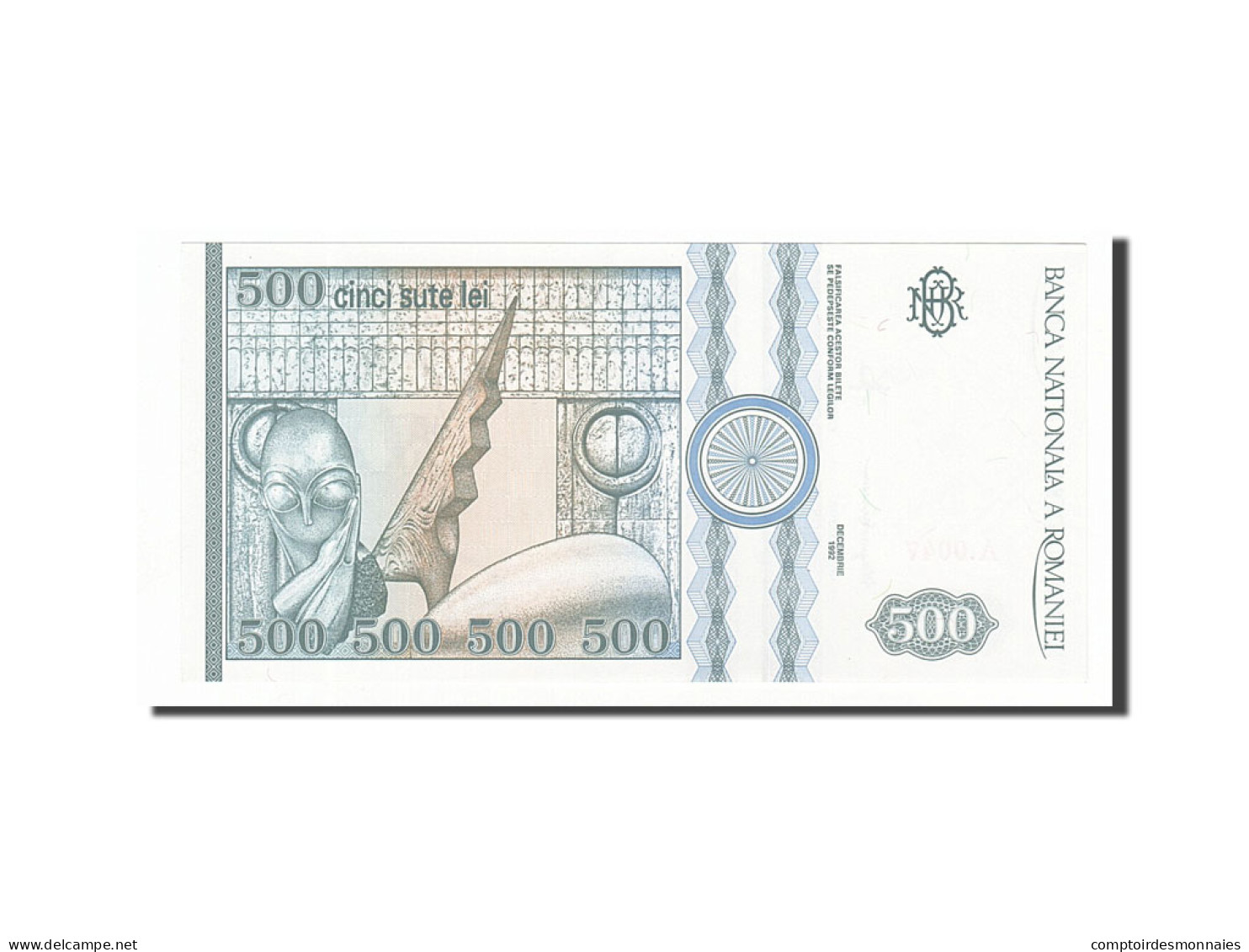 Billet, Roumanie, 500 Lei, 1992, 1992-12-01, SPL - Rumänien