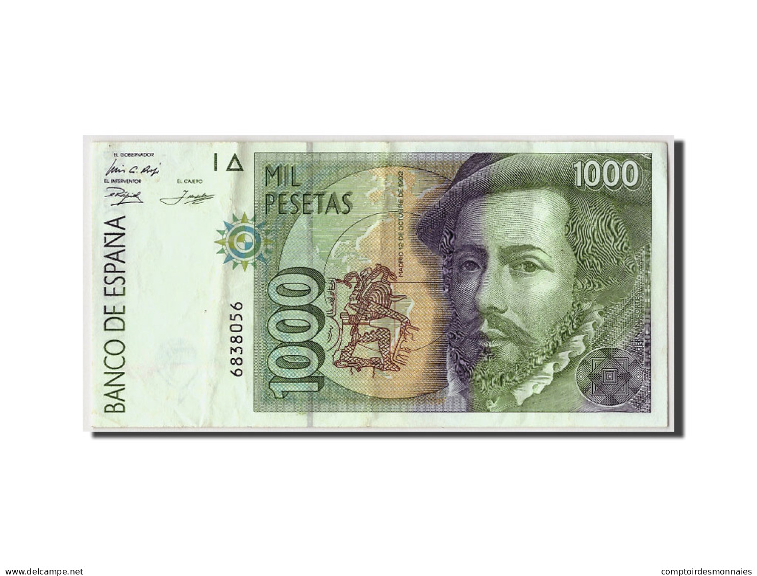 Billet, Espagne, 1000 Pesetas, 1992, 1992-10-12, TTB - [ 4] 1975-… : Juan Carlos I