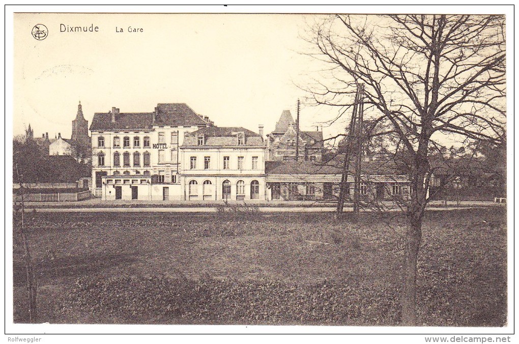 AK B Dixmude La Gare - Exp. 7.5.1915 De Gant Pour Bremen - Diksmuide