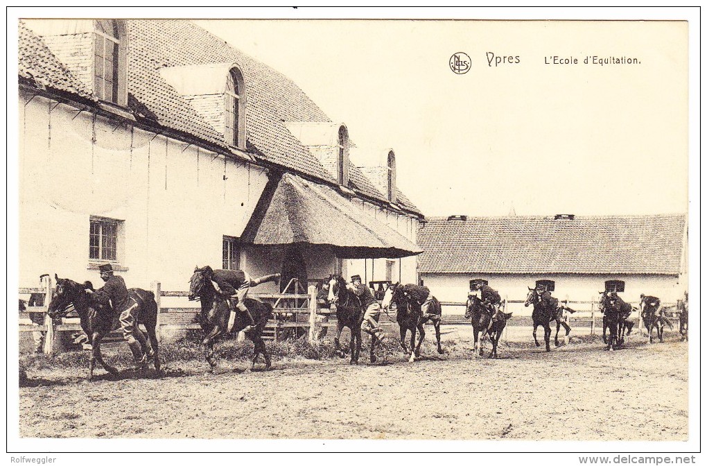 AK B Ypres - Ecole D'Equitation - Exp. De Gent 10.6.1915 Pour Breme - Ieper