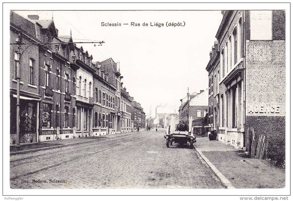 AK B Liège - Sclessin Rue De Liège (Dépôt) - Exp. 4.2.1909 Pour St Gall. - Liege