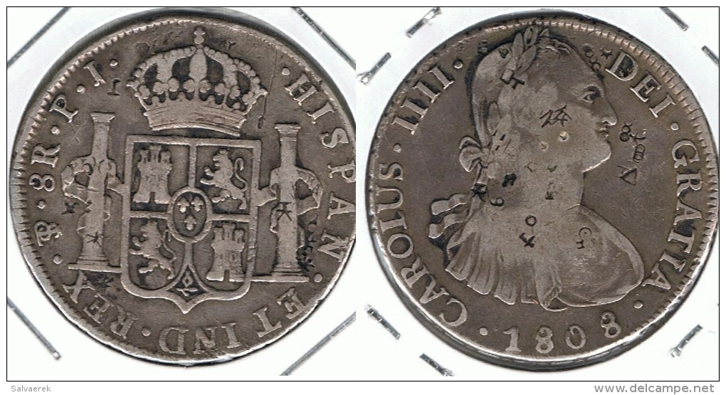 BOLIVIA CARLOS IIII 8 REALES 1808 PLATA SILVER.B - Bolivia