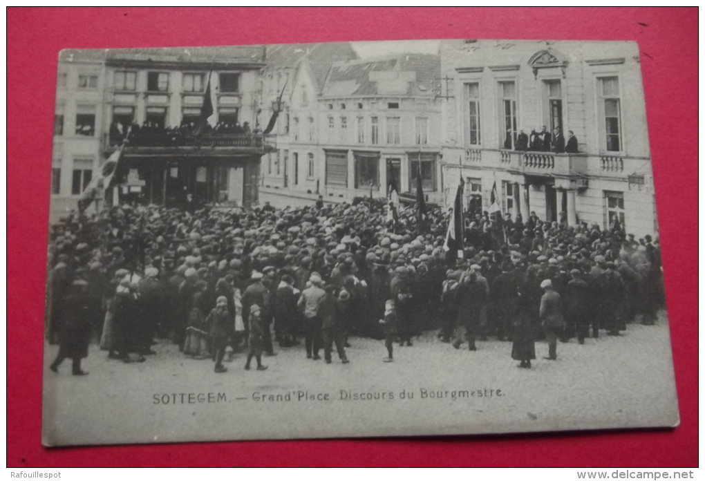 Cp Sottegem  Grand'place Discours De Bourgmestre - Zottegem