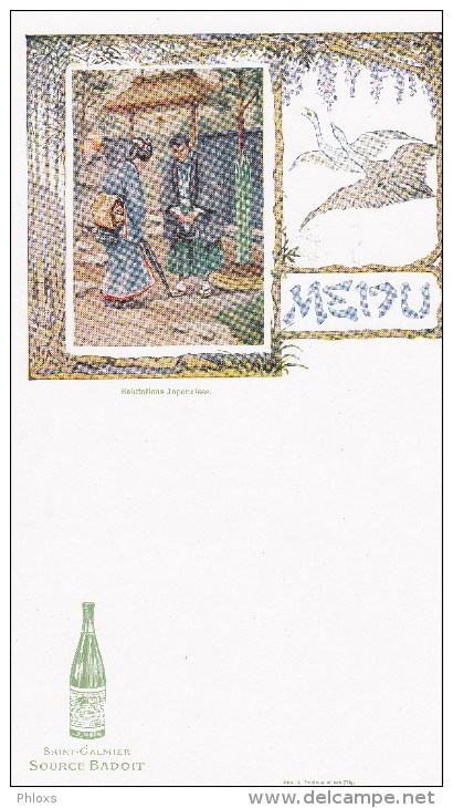 MENU/PUBLICITE/Saint-Galmier Source Badoit/ JAPON/Salutations Japonaises/ Réf:C2938 - Menus